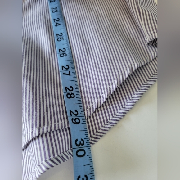 Fabrizio Stripe Embroidered Golden Retriever Button-down Shirt Blue L - Picture 5 of 9